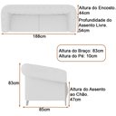 Ver imagem 4 de Conjunto Sofá 2 Lugares e Poltrona Pugle Bouclé Suave Bege - Sallar Home