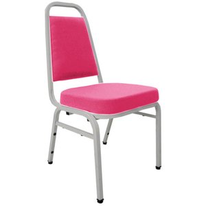 Cadeira Empilhável para Auditórios Linha Hotel Plus Rosa