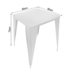 Conjunto Mesa Industrial em Aço Iron Tolix com 4 Cadeiras Branca - 5
