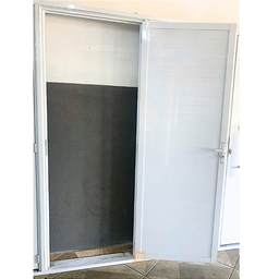 Porta Lambril Duplo sem Vidro Alumínio Branco - Linha Premium - 210cm - 80cm - Direito - 3