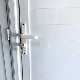 Porta Lambril Duplo sem Vidro Alumínio Branco - Linha Premium - 210cm - 80cm - Direito - 5