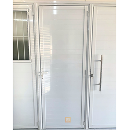 Porta Lambril Duplo sem Vidro Alumínio Branco - Linha Premium - 210cm - 80cm - Direito - 2