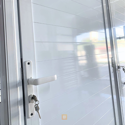 Porta Lambril Duplo sem Vidro Alumínio Branco - Linha Premium - 210cm - 80cm - Direito - 4