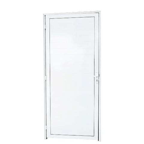 Porta Lambril Duplo sem Vidro Alumínio Branco - Linha Premium - 210cm - 80cm - Direito