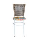 Ver imagem 3 de 4 Cadeiras Branca para Mesa Hawai Avelã Assento Floral:happy Hour