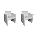 Ver imagem 1 de Kit 2 Poltronas Nina Slim 1 Lugar Pé Fechado Branco