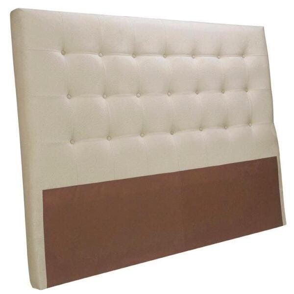 Cabeceira Estofada Casal Herval Plaxx, 138 cm, Gelo Animale - 1