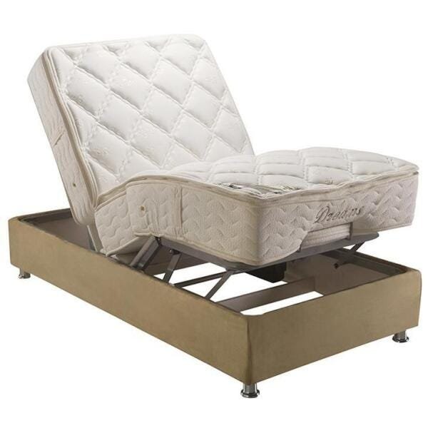 Cama Box Motorizada Solteiro Herval, com Massageador, Molas Ensacadas 101cm - 1