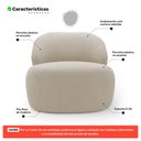 Ver imagem 3 de Kit 02 Poltronas Decorativas Kaya Orgânica Veludo Bege - Desk Design