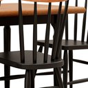 Ver imagem 5 de Mesa de Jantar Udine com 6 Cadeiras Udine Preto e Natural 160x80 Fabrispuma