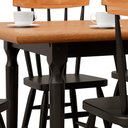 Ver imagem 4 de Mesa de Jantar Udine com 6 Cadeiras Udine Preto e Natural 160x80 Fabrispuma