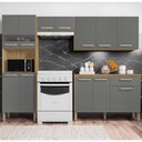 Ver imagem 1 de Cozinha Completa Compacta 12 Portas e 1 Gaveta Freijó Gris Versalhes Kits Paraná