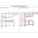 Ver imagem 6 de Cozinha Completa Compacta 12 Portas e 1 Gaveta Freijó Gris Versalhes Kits Paraná