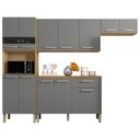 Ver imagem 4 de Cozinha Completa Compacta 12 Portas e 1 Gaveta Freijó Gris Versalhes Kits Paraná