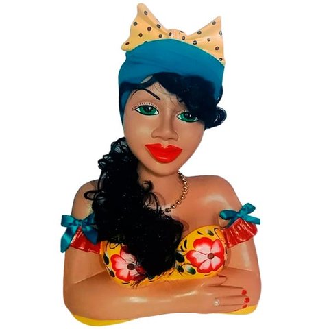 Boneca Namoradeira Grande Com Laço e Cabelo Escuro Decor - Tiffany