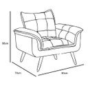 Ver imagem 2 de Poltrona Opala Suede Aki Salla