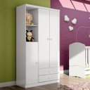 Ver imagem 3 de Quarto de Bebê Completo com Guarda-roupa 3 Portas, Cômoda e Berço Bala de Menta Henn Flex Color