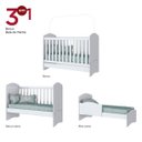 Ver mais imagens de Quarto de Bebê Completo com Guarda-roupa 3 Portas, Cômoda e Berço Bala de Menta Henn Flex Color