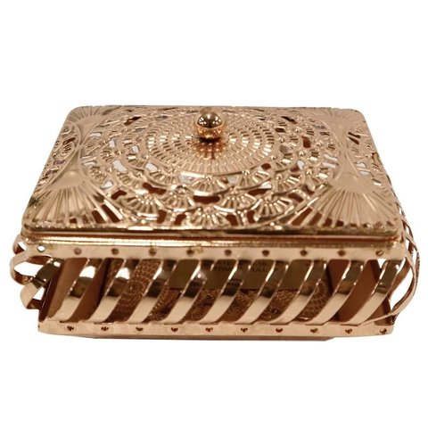 Porta Joia Suez Retangular em Ferro Cor Cobre 26862