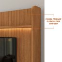 Ver mais imagens de Estante p/ TV Home Theater até 70 pol 215CMX195CM Pés em Madeira Maciça Frisado Cannes Cedro/Off