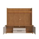 Ver imagem 5 de Estante p/ TV Home Theater até 70 pol 215CMX195CM Pés em Madeira Maciça Frisado Cannes Cedro/Off