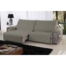 Xále Protetor Sofá Retrátil Reclinável Assento 2,20m Bege e Fend - 1