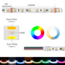 Ver imagem 3 de Kit Fita Led 5050 Rgbw+ww 14.4w 60 Led’s 24v Ip20 5 Metros + Fonte