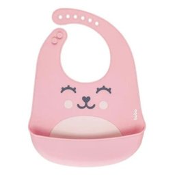 Babador de Silicone com Pega Migalhas Gumy Rosa Buba - 3