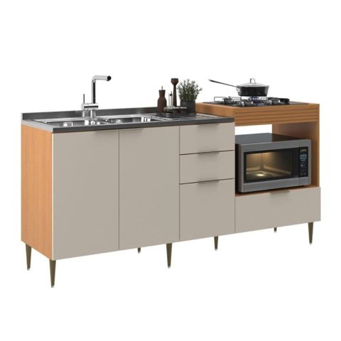 Balcao Cooktop 4 em 1 Alice 190cm Angelin Off White