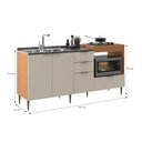 Ver imagem 4 de Balcao Cooktop 4 em 1 Alice 190cm Angelin Off White