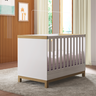 Berço Mini Cama Louis Móveis Peroba Branco/Cedro - 1