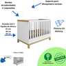 Berço Mini Cama Louis Móveis Peroba Branco/Cedro - 3