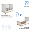 Berço Mini Cama Louis Móveis Peroba Branco/Cedro - 4