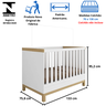 Berço Mini Cama Louis Móveis Peroba Branco/Cedro - 5