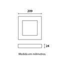 Ver imagem 3 de Painel Led Quadrado Sobrepor 20cm 18w Biv 6500k - Blumenau