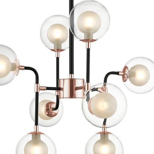 Lustre Pendente Quality Hunt 1262 Cobre G9 Bivolt - 3