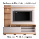 Ver imagem 6 de Estante Home para Tv 65 Pol 200 Cm Maceio Led Freijo Off White Clb