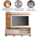 Ver imagem 4 de Estante Home para Tv 65 Pol 200 Cm Maceio Led Freijo Off White Clb