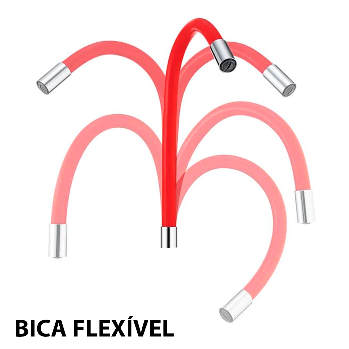 Torneira Cozinha Docol Galiflex Bancada Flexível Vermelho - 3