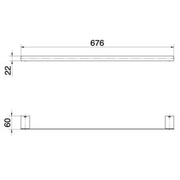 Toalheiro Barra Docol Flat 961306 Cromado - 3