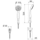 Ver imagem 3 de Ducha Manual com Desviador Docol 934106 D98 Cromado