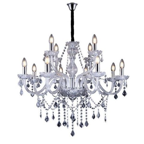 Lustre Pendente Taschibra Glam 12 Transparente E14 Bivolt