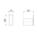 Ver imagem 3 de Cabide cromado Docol Flat - 00960906