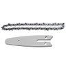 Corrente com Sabre Mini Motoserra Kit Placa Guia 4 Polegadas 14 Dentes Reposiçao Ferramenta Corta Ba - 3