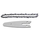 Ver imagem 3 de Corrente com Sabre Mini Motoserra Kit Placa Guia 4 Polegadas 14 Dentes Reposiçao Ferramenta Corta Ba