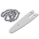 Ver imagem 1 de Corrente com Sabre Mini Motoserra Kit Placa Guia 4 Polegadas 14 Dentes Reposiçao Ferramenta Corta Ba