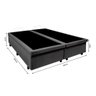 Cama Box Baú King 193x203x40cm Suede Cinza Com Pistão A Gás - 4
