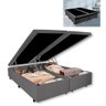 Cama Box Baú King 193x203x40cm Suede Cinza Com Pistão A Gás - 3