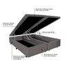 Cama Box Baú King 193x203x40cm Suede Cinza Com Pistão A Gás - 5