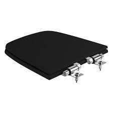 ASS SANITÁRIO POLIÉSTER QUADRA/PIANO/AXIS ÉBANO/PRETO FECHAMENTO SUAVE DECA - 1